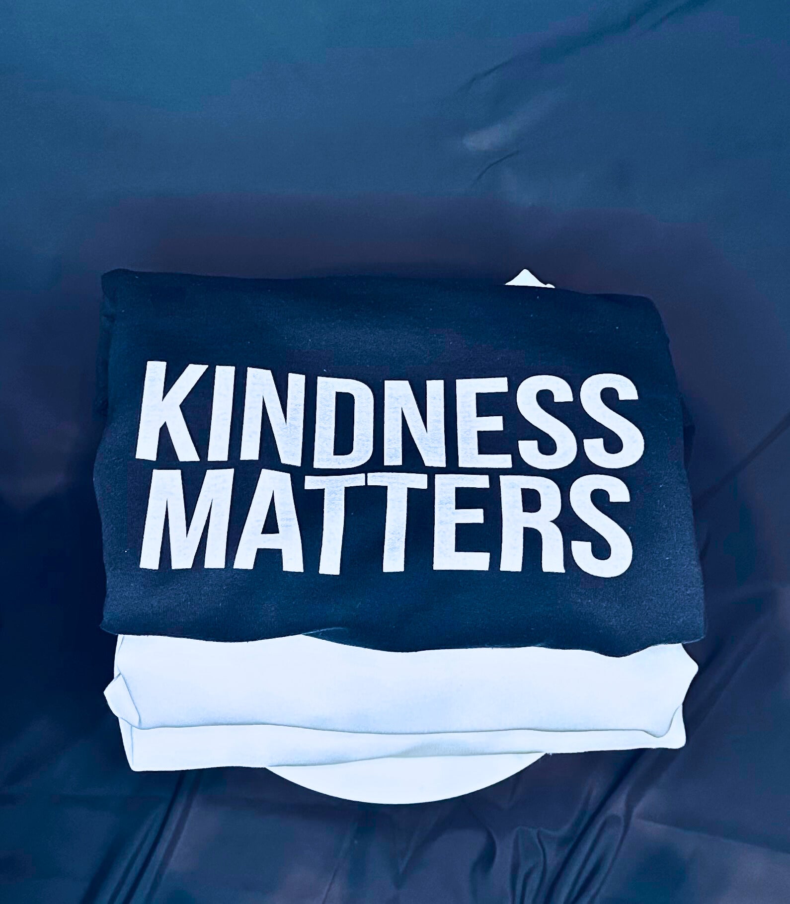 Kindness Matters Sweat Shirt in Black with White Letters