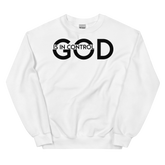 GOD IS IN CONTROL Crew Neck Sweatshirt - White/Black Letters (S-5XL)