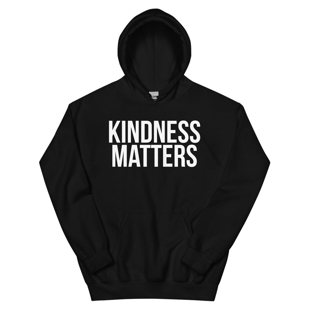 KINDNESS MATTERS Hoodie - Black/White Letters (S-5XL)