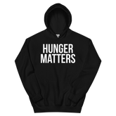 HUNGER MATTERS Hoodie - Black/White Letters (S-5XL)