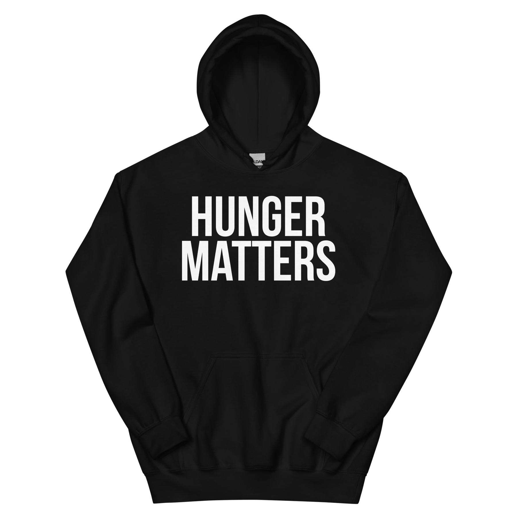 HUNGER MATTERS Hoodie - Black/White Letters (S-5XL)