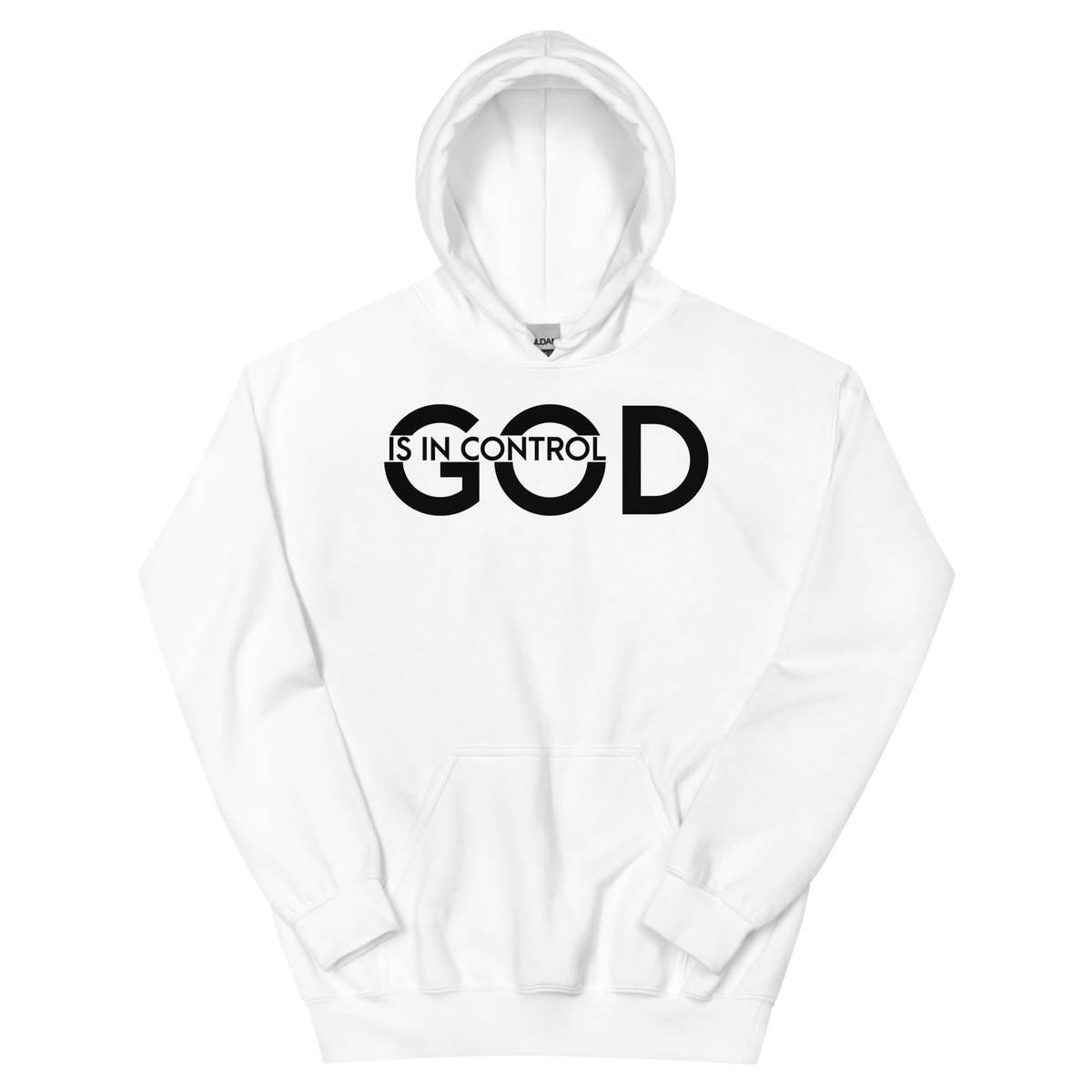 GOD IS IN CONTROL Hoodie - White/Black Letters (S-5XL)