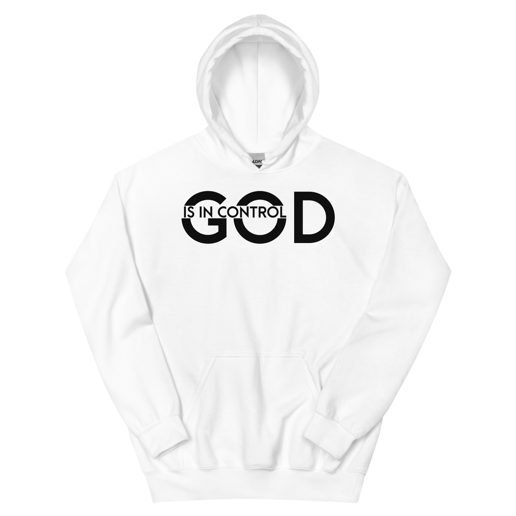 GOD IS IN CONTROL Hoodie - White/Black Letters (S-5XL)